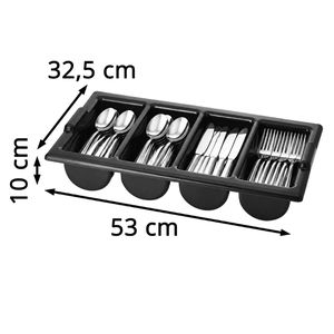 Produktbild für Besteckkasten Böttcher-AG schwarz, aus Kunststoff