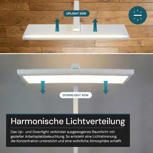 Produktbild für Stehlampe Luxula LX700137, LED, weiß, 189 cm