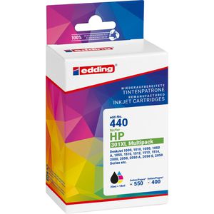 Produktbild für Tinte Edding EDD-440 für HP 301XL Multipack