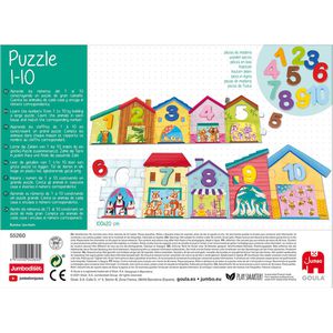 Produktbild für Puzzle Goula 55260, Zahlen 1-10 Häuserzeile