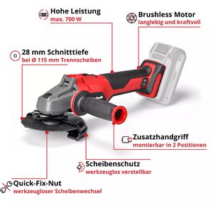 Produktbild für Winkelschleifer Einhell-Professional AXXIO 18/115 Q, 4431150