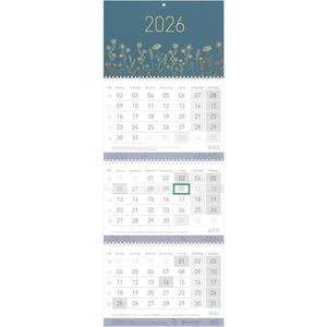3-Monatskalender Häfft 9994-0, Fine Flowers, Ferienübersicht