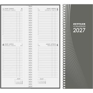Vormerkbuch Zettler 800-0000, graues Hardcover