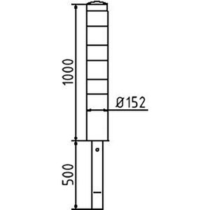 Produktbild für Rammschutzpoller Schake 40151ZB, herausnehmbar