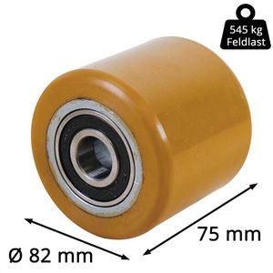 Produktbild für Hubwagen-Rolle CASCOO bis 545 kg, Polyurethan