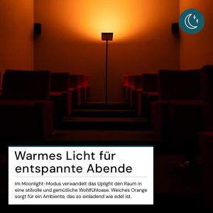 Produktbild für Stehlampe Luxula LX700192, LED, schwarz, 203 cm