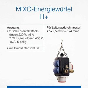 Produktbild für Hängeverteiler as-Schwabe Mixo III+ 16 A, IP44 für außen