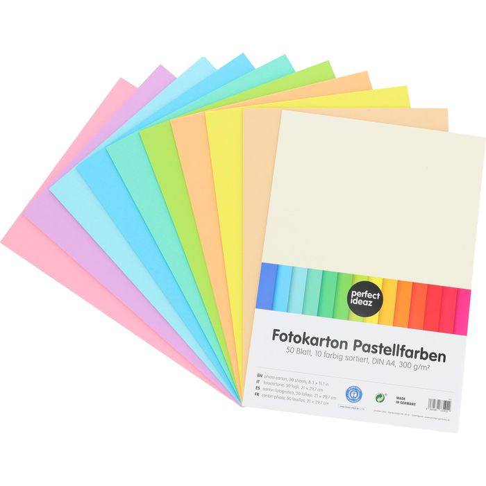 35x Glitzerpapier A4 bunt 15 Farben 250g/m² Bastelpapier Tonpapier  Bastelkarton