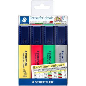 Produktbild für Textmarker Staedtler Textsurfer Classic, 4 Stück