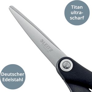 Produktbild für Büroschere Leitz Titanium, 54156095, mit Softgrip