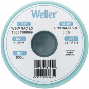 Produktbild für Lötzinn Weller T0051386899, Flussmittel, bleifrei