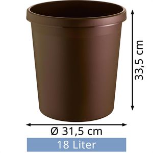 Produktbild für Papierkorb Helit H6105875, the german, braun