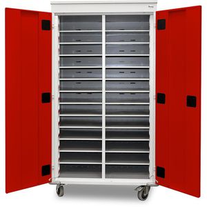 Produktbild für Laptopwagen Rotstahl 462898, grau / rot