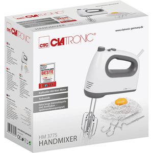 Produktbild für Handmixer Clatronic HM 3775, weiß, 5 Geschwindigkeiten