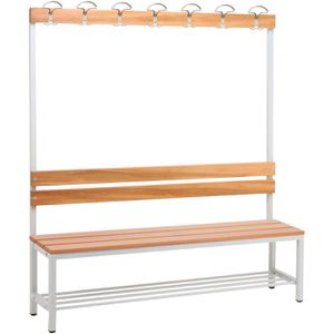 Umkleidebank SZ-Metall 57153-1, Sitzfläche Holz, 150 cm