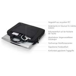 Produktbild für Laptoptasche Dicota Eco Slim Case Base, schwarz