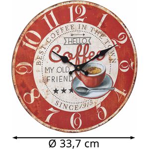 Produktbild für Wanduhr TFA 60.3045.12 Coffee, Holz, analog, Quarzuhr