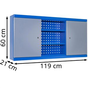 Produktbild für Werkzeugschrank Güde 1200/1, 40954, aus Metall, blau / grau
