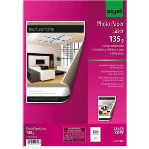 Fotopapier Sigel LP 343, für Farblaser, A3