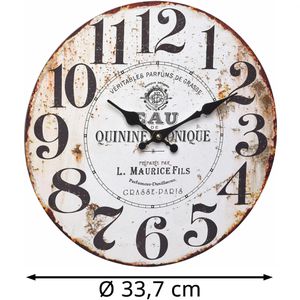 Produktbild für Wanduhr TFA 60.3045.10 Quinine Tonique, Holz, analog, Quarzuhr