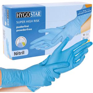 Einmalhandschuhe Franz-Mensch Super High Risk, blau, 50 Stück