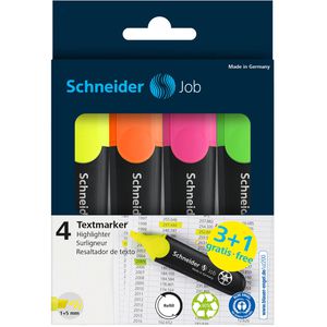 Produktbild für Textmarker Schneider Job 150, 4 Stück