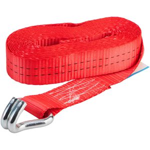 Produktbild für Spanngurt Sandax rot, mit Haken &amp; Ratsche