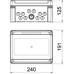 Produktbild für Sicherungskasten OBO SDB 09 PS, wasserdicht IP66 für außen