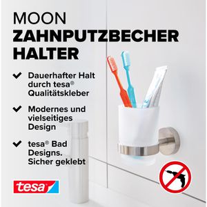 Produktbild für Zahnputzbecher Tesa Moon, 40312, aus satiniertem Glas