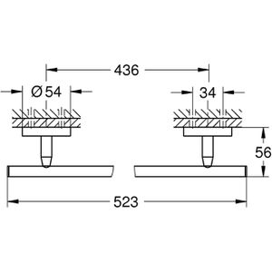 Produktbild für Handtuchhalter GROHE Start Cosmopolitan 41166000, silber