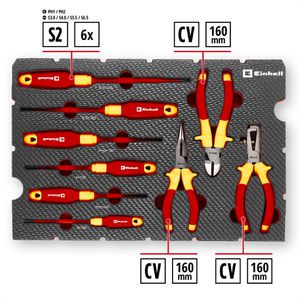 Produktbild für Werkzeugeinlage Einhell E-Case Elektriker-Werkzeuge, 370524