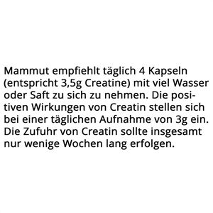 Produktbild für Kreatin Mammut Creatine Monohydrate, 240 Kapseln