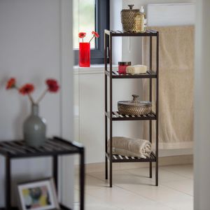 Produktbild für Badregal Relaxdays 10020915, aus Bambus, dunkelbraun