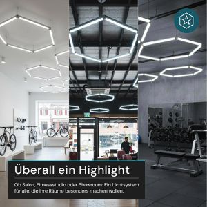 Produktbild für Deckenleuchte Luxula LX300330 Hexagon, weiß, LED