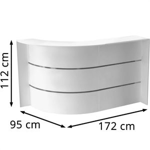 Produktbild für Empfangstheke Kerkmann Bari 3549, weiß