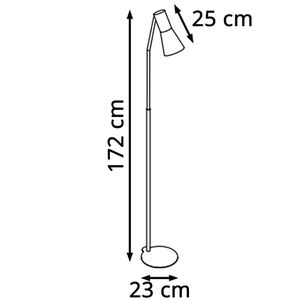 Produktbild für Stehlampe SLV Phelia, schwarz, 172 cm