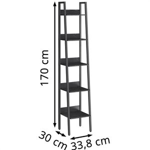 Produktbild für Bücherregal Vasagle LLS109B56, schwarz