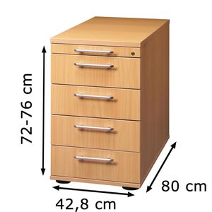 Produktbild für Standcontainer Hammerbacher Solid SC50, buche