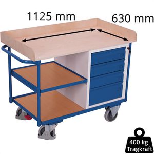 Produktbild für Werkstattwagen VARIOfit sw600.612, Tragkraft 400kg