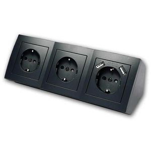 Tischsteckdose McPower Flair, mit 0,15 m Kabel