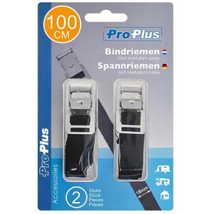Produktbild für Spanngurt ProPlus 321293, schwarz, mit Klemmschloss