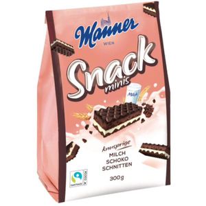Waffeln Manner Snack Minis Milch-Schoko, Waffelschnitte