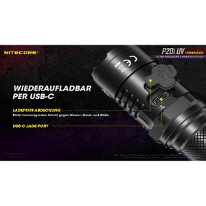 Produktbild für Taschenlampe Nitecore P20i UV, LED, aufladbar
