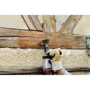 Produktbild für Drahtbürste Wolfcraft gewellt Holz-Struktur-Bürste