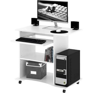 Produktbild für Computertisch Vicco Harm, mit Rollen