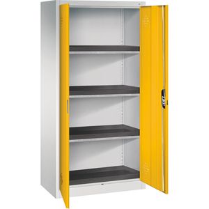 Umweltschrank CP-Möbel 8921-316, lichtgrau / gelb