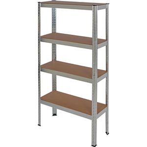 Produktbild für Schwerlastregal pro-bau-tec 10068, 4 Holzböden