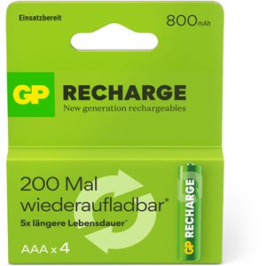 Produktbild für Akku GP Recharge 1,2 V, 800 mAh