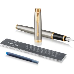 Produktbild für Füller Parker IM Brushed Metal G.C., Feder F