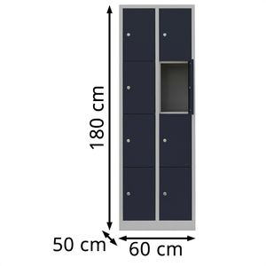 Produktbild für Schließfachschrank Lüllmann 520428, anthrazit